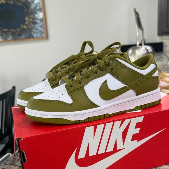 Nike Olive and White Sneakers - Picture 2 of 5